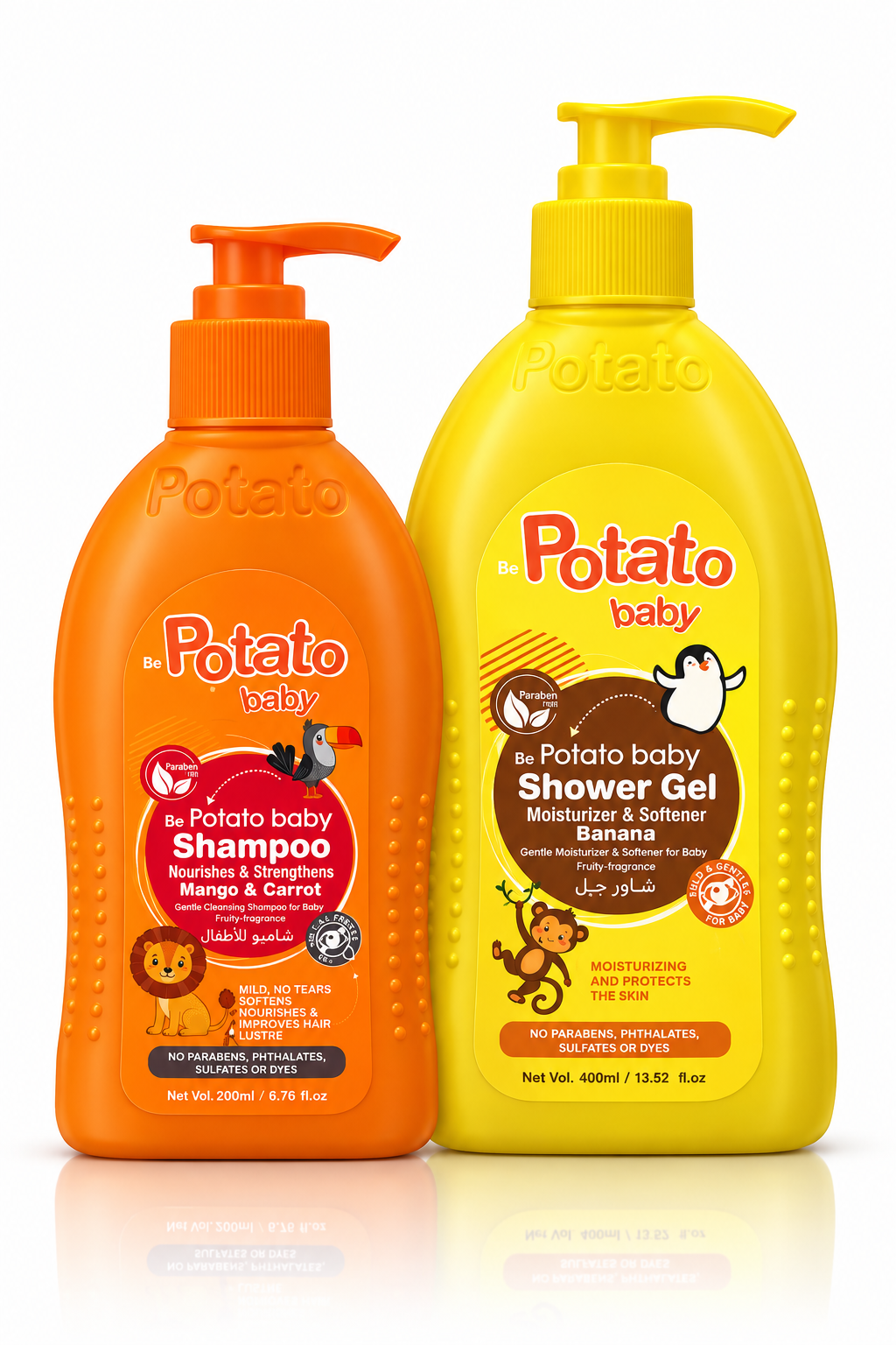 Potato baby ( shower gel 400ml +shampoo 200ml)