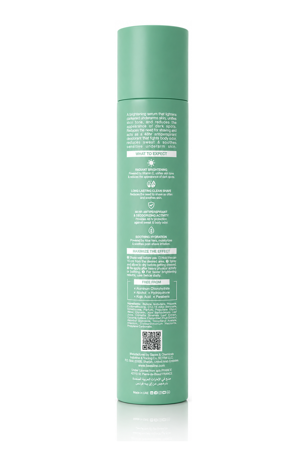 Beesline Underarm Spray Serum Green Tea 150ml