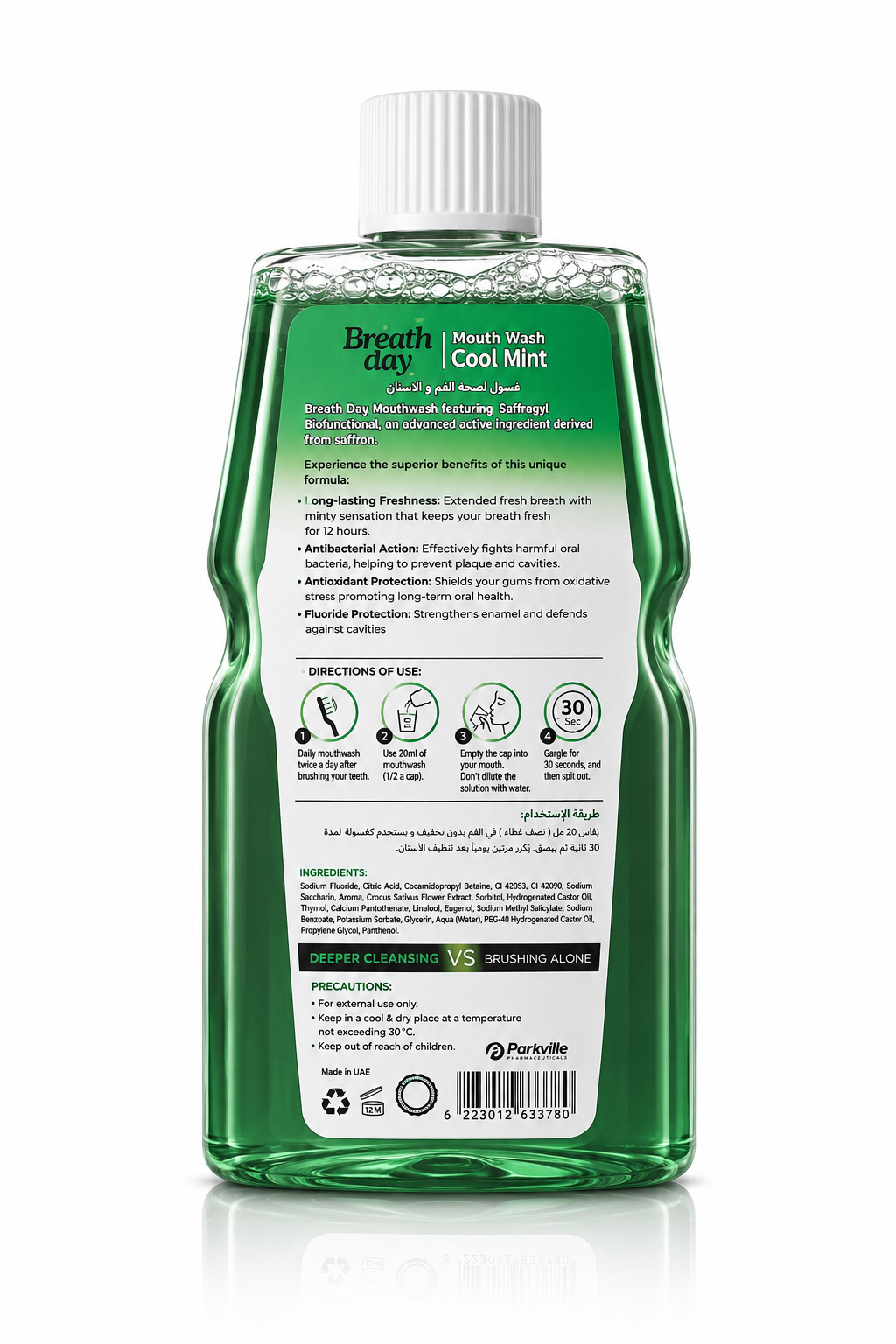 Breath Day Mouthwash Cool Mint 300ml