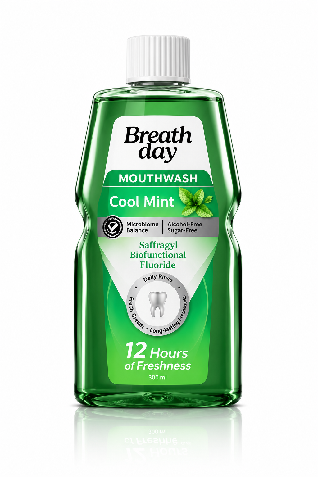 Breath Day Mouthwash Cool Mint 300ml
