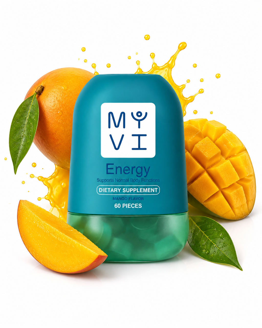 MYVI Energy Vitamins Mango Flavor 60 tablets