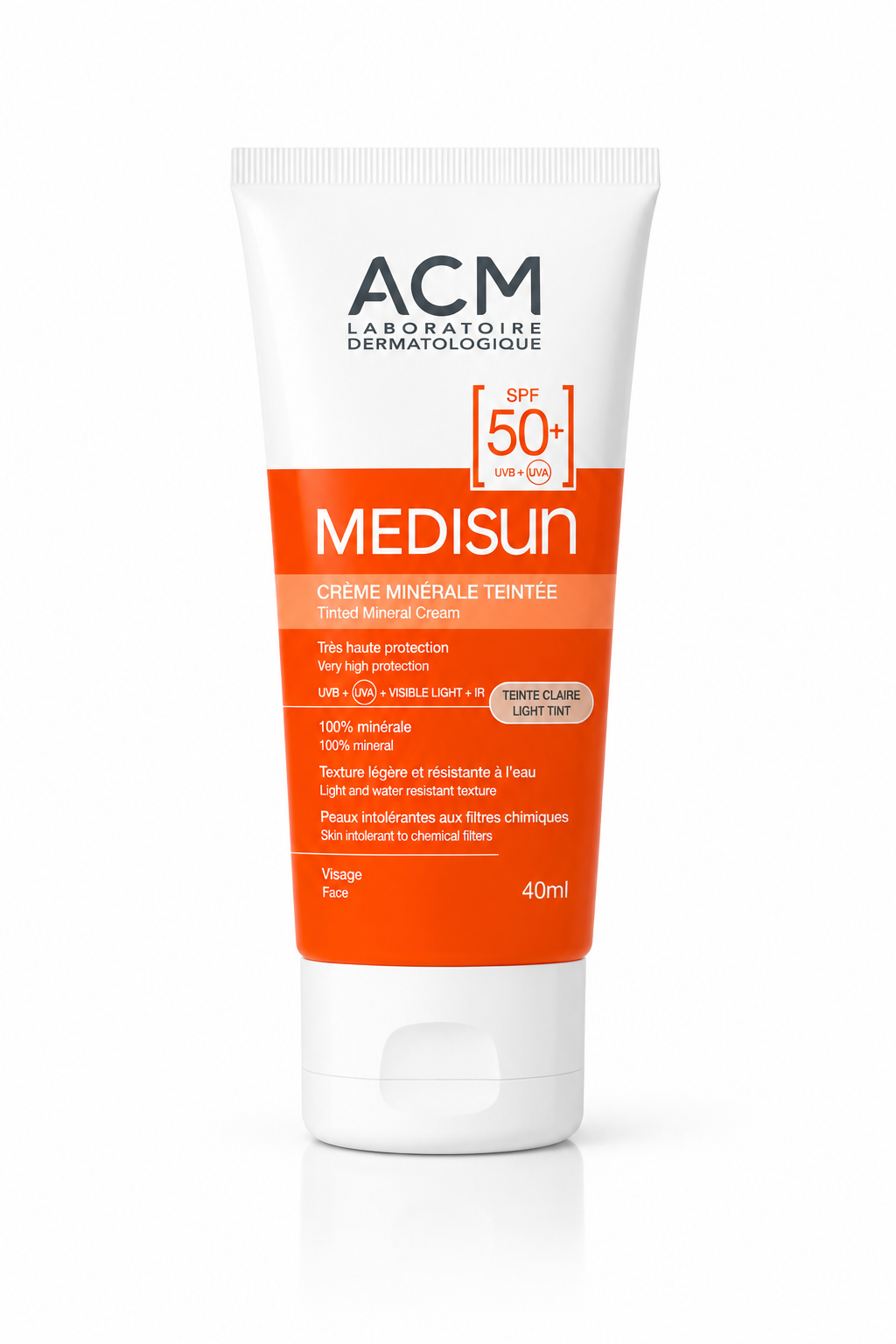 كريم ACM Medisun الملون بعامل حماية SPF50+ فاتح 40 مل