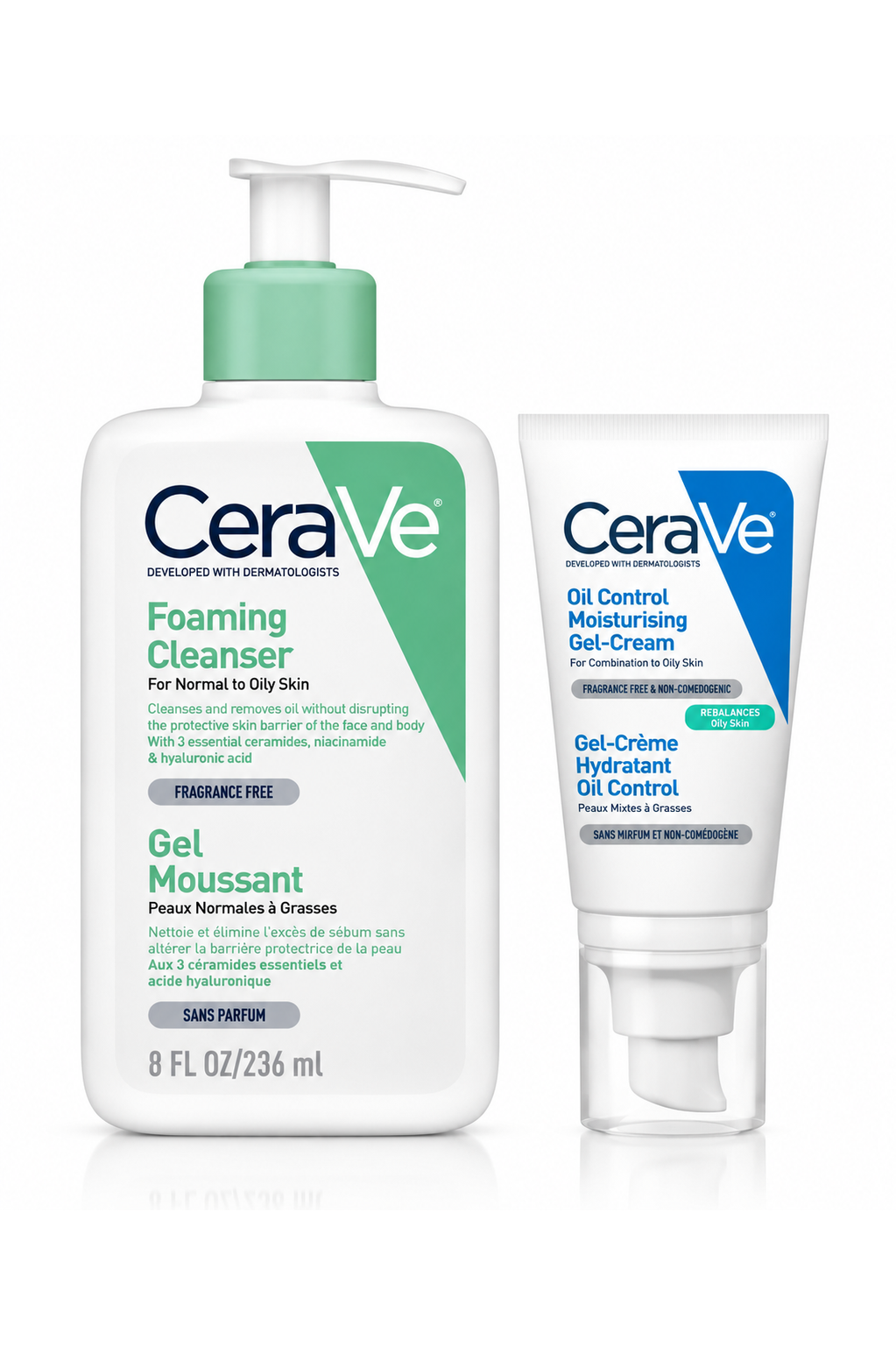 CeraVe Oil Control Gel-Cream 52ml and Foaming Cleanser 236ml
